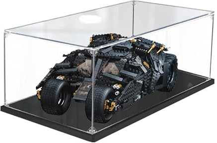 Acryl-Vitrine für Lego DC Batman Batmobile Tumbler 76240 Bausteine Modellset, staubdicht, transparent, transparent, Vitrine (Modell Nicht im Lieferumfang enthalten)(3mm)