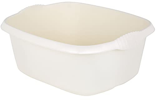Schüssel creme 12L 39x32cm rechteckig Waschschüssel Kunststoff Spüle Pflege