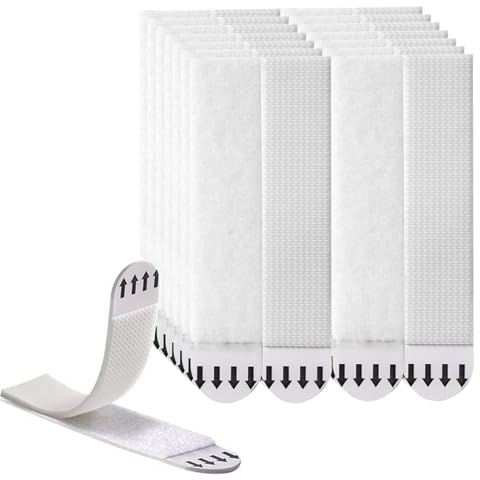 Eidoct Heavy Duty Picture Hanging Strips - No Nails Damage-Free Adhesive, Holds 16lbs - Wall Hangers for Canvas, Photo Frames, Posters, Mounting Refill Stickers (30 Pairs, 19x92mm)