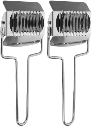 UTHCLO Tagliapasta Manuale a Rullo in Acciaio Inox Set 2 Pezzi per Tagliatelle e Spaghetti Utensile per Pasta Fatta in Casa Versatile Taglio Uniforme per Cucina Domestica e