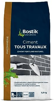 Ciment tous Travaux Blanc - 2. 5 kg - Bostik