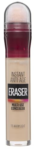 Maybelline - Correttore istantaneo anti-age per occhiaie e imperfezioni, formula ultra sfumabile, 115 Warm Light