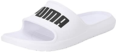 PUMA Unisex Divecat V2 Lite Slide Sandal, Puma vit Puma svart, 43 EU