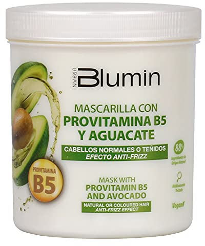 Blumin Mascarilla efecto Anti-Frizz con Aguacate y Provitamina B5, para Cabellos Normales o Teñidos, 700 ml