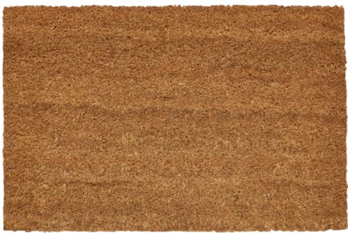 TIENDA EURASIA - Felpudo Entrada Casa, Clasico Felpudo Exterior de Fibra de Coco Natural, Base Antideslizante de PVC, Felpudos Entrada Casa (45 x 75 cm)