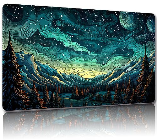 Malqiqi Magic Mat - 24 x 14 Inch Game Mat for MTG, TCG & Board Games, Free Storage Bags Included