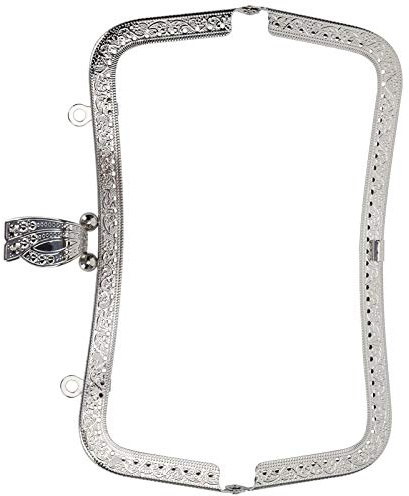 Marco de Bolsa de Metal, Marco de Bolsa de 20 Cm, Marco de Bolsa Retro, Práctico y Duradero, Estricto Control de Calidad y de Calidad para Bolsas de Viaje (Plata B01-027—00478)