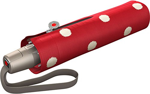 Knirps Taschenschirm Mini Fiber T2 duomatic Auf-Zu-Automatik - dot Art red