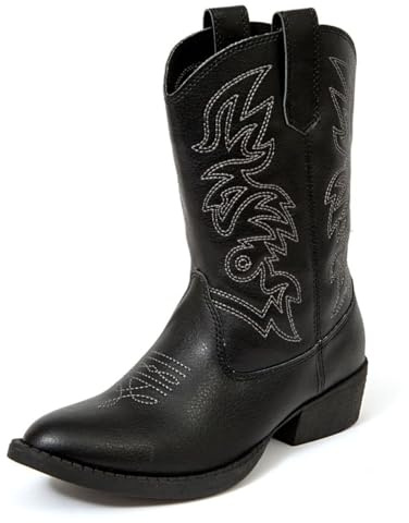 Deer Stags Boy's Ranch Western Boot, Black, 11 Little Kid