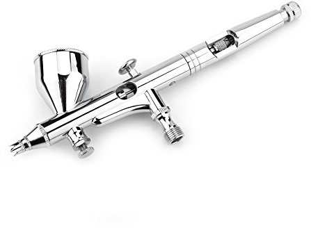 FTVOGUE Airbrush-Pistole, Schwerkraftzufuhr, Dual-Action-Airbrush-Set für Kunstmalerei, Tattoo, Maniküre, Kuchen, Farbe, Hobby, Sprühmodell, Airbrush-Nagelwerkzeug, 0,2 mm