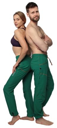Ucraft Xlite Rock Climbing Bouldering and Yoga Pants. Lightweight Stretchy Trousers (S, Green)