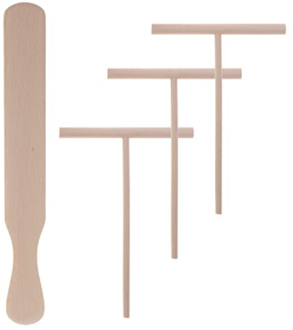 Cabilock 4 piezas de distribuidor de crepes, de madera, para crepes, palatas, jamón, utensilios de cocina, utensilios de cocina, utensilios de cocina para restaurante en casa