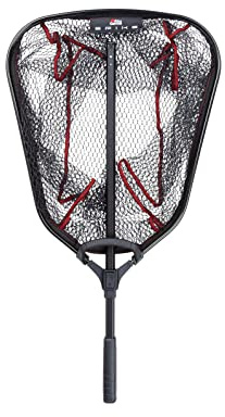 Abu Garcia Spike Landing Net With Retracting Handle - Rubber Mesh, Designed for Predator Fishing For Pike, Perch and Zander, Black