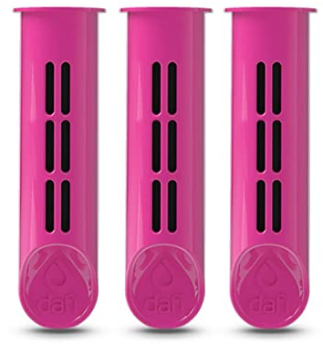 Dafi Set mit 3 Filtern für Soft und Solid Filterflasche, Pink - Austauschbare Filter, Umweltfreundlich, BPA-frei - Entfernen den Geschmack und Geruch von Chlor