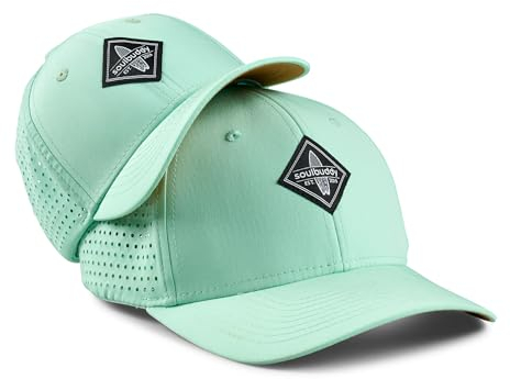 Soulbuddy Snapback Sports Cap – 2er-Set Familien Outfit Set – Herren & Damen Cap Kinder – Atmungsaktiv – Schnelltrocknend – Light Mint – One Size und Kids L