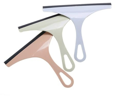 Escobilla de Ducha, 3 Piezas Escobilla de Baño y Ducha, Escobilla de Vidrio para Espejo de Ducha de Plástico, Escobilla de Limpiacristales Portátil, para Ventana, Baño, Espejo, Multicolor