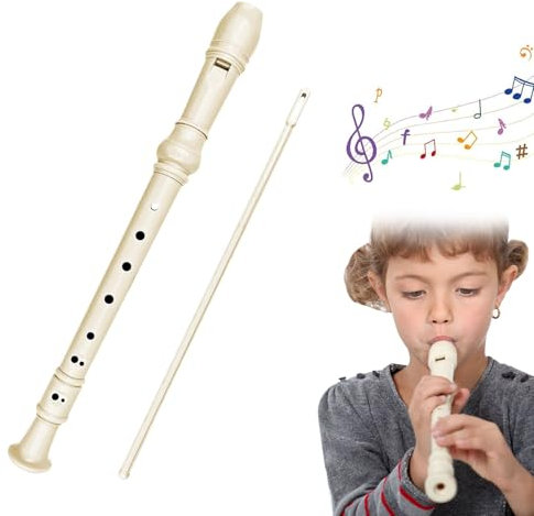 Sopran Blockflötes Weiße, Blockflöte Für Kinde, 8-Loch Flöte Für Erwachsene,Flöte Deutsche Griffweise, Sopran Recorder Flöte, Blockflöte Für Kinder Anfänger Sopran Mit Putzstock