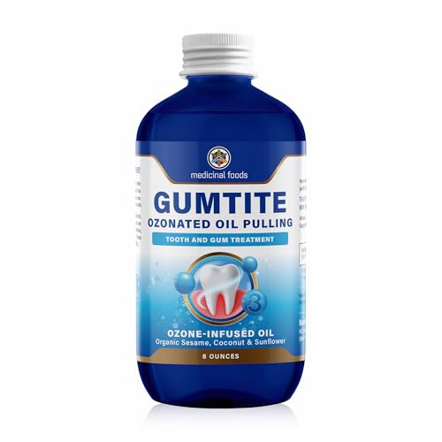 Medicinal Foods Gumtite Ozonated Mouthwash Oil | Natural Treatment for Gum Health | Oral Care | Gum Inflammation Relief | Plaque Prevention | Fight Bad Breath | Gum Repair & Dental Health