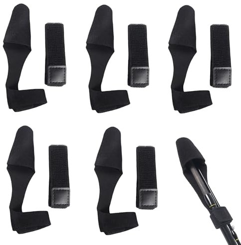 Ltsbaed 10 Stück Rutenbänder Angeln Set, Angelruten Gurte Anti-Rutsch, Elastische Rutenbänder, Angelrutenhalter Klettbänder, Angelrutenbefestigung, für Rutenschutz(Schwarz)