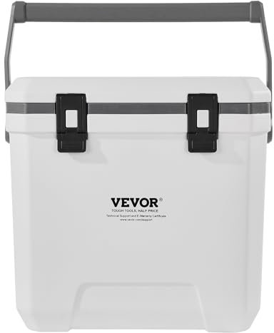 VEVOR tragbare Kühlbox Hartkühlbox (38 Qt) mit Eisspeicherung & robusten Griffen & Getränkehalter, isolierte Kühlbox aus stabilem Material, geeignet für Familienpicknicks und Lange Reisen