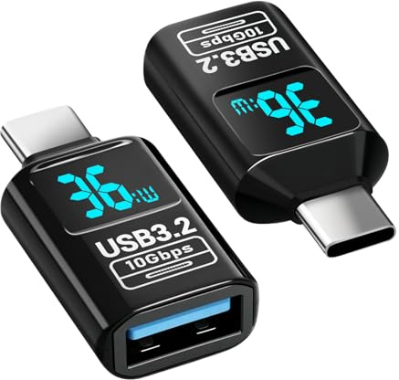 Puiseno USB-C auf U S B Female Adapter (2 Pack), 10Gbps USB3.2 Gen 2 Kompatibel mit Mobiltelefon/Notebook/Tablet/USB-Stick/Festplatte/Tastatur
