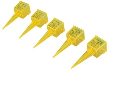 Misurazione del prato facile con il nostro affidabile pluviometro da giardino resistente alle intemperie (5 pezzi)
