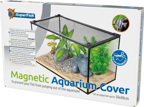 Superfish Magnetic DIY Aquarium Net Cover – Fits Tanks up to 80×50 cm