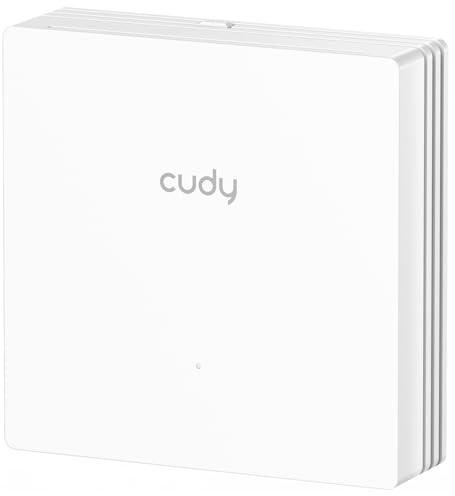 Cudy AC1200 Dual Band Gigabit Wall-Plate Wireless Access Point, 86mm Design, Gigabit RJ45, Mesh Support, MU-MIMO, Beamforming, Seamless Roaming, PoE Powered, AP1300E Wall