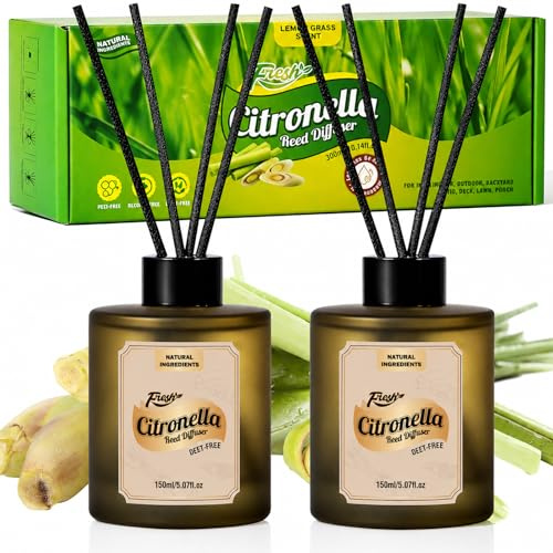 SCENTORINI Ambientador con Varillas Aromáticas, Citronela, 2x150ml