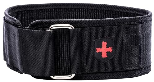 Harbinger Unisex's Weightlifting, Nylon Weight Lifting Belt, Fitness, Strength Training Equipment, Black, 4, S, Small