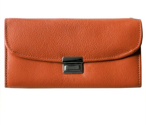 Hamosons - Profi Kellnerbörse/Kellnergeldbeutel aus Nappa-Leder, Orange, Modell 1015