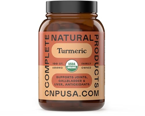 Organic Turmeric Capsules 600mg - Pure Curcumin Root Supplement, Raw Root Powder Pills, Organic Supplements for Liver Gallbladder Support Clean Plant Based Formula Made USA Natural Herbal Wellness Aid