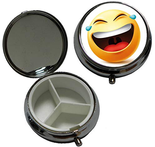 Pillendose Lustige Gesichter Lachend