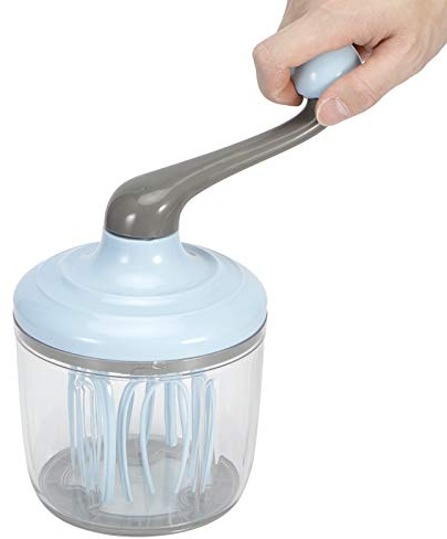 Tissting Batidor de Huevos Manual, Mezclador de Crema Eficiente con Manivela ABS, Accesorio de Horneado Versátil para Hogar, Pastelerías, Cafeterías y Restaurantes
