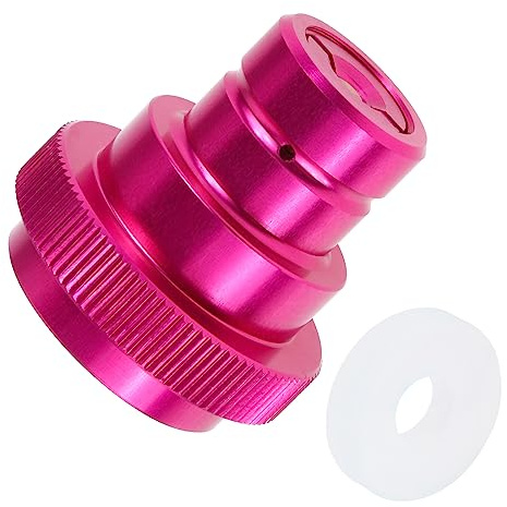 Aupoko CO2 Quick-Adapter, Schnelladapter für Soda Wassersprudler kompatibel mit Duo/Terra/Art, CO2 Adapter 425g Zylinder 60L Trapezgewinde TR21-4, Rosa
