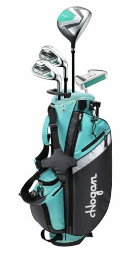 Hogan Golf FTS Junior Girls Golf Clubs Set with Bag (Teal, 6-8 Years, Left)
