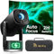 Beamer Mit Akku 【 ±270° Drehbar/Autofokus/Trapezkorrektur 】 K2 Smart Projektor Mit WiFi Und Bluetooth, FüR Schlafzimmer Decke DraußEn Tragbar Film UnterstüTzt 1080p 4k Videowiedergabe (Schwarz)