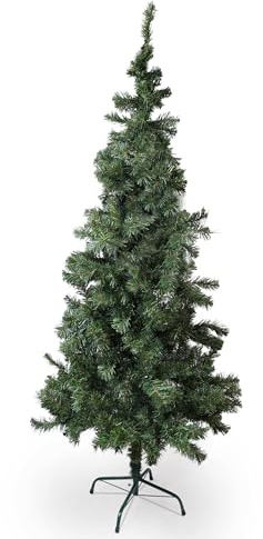 DIVCHI Christmas Tree, Green, 6ft | 355 Branch, Artificial Pine Tree, Metal Stand, Indoor And Outdoor