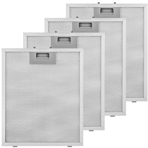 LDXDRU Dunstabzugshaubenfilter, 300 x 240 mm, 5-lagiges Aluminiumgeflecht, Metall-Fettfilter, Abluftfilter für viele Dunstabzugshauben, 4 Stück
