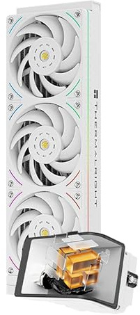 Thermalright Wonder Vision 360 UB ARGB White AIO CPU Liquid Cooler,for AM5/Intel LGA1851/1700,6.67-inch 3D Curved Screen with 2400x1080 Resolutions,Magnetic Panel Screen,3D/2D Video Support