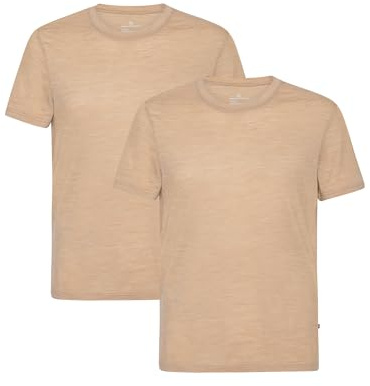 DANISH ENDURANCE 100% Merinoull T-Shirt för Män, Avslappnad Passform | Merinoull T-shirt, lätt, andas och luktresistent med mjuk avslappnad passform, för vardag, kontor och resor