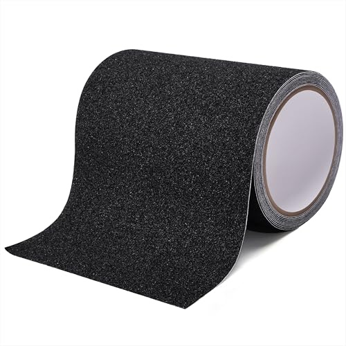 Nastro Antiscivolo 15cm x 5m Nastro di Sicurezza Antiscivolo Impermeabile Alta Trazione Strisce Antiscivolo per Scale, Gradini, Pavimenti, Nastro Antiscivolo Solido