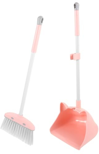 FOMIYES Scopa e Paletta per Ragazzo Ragazza Strumenti di Pulizia per Pavimenti Piccola Scopa Paletta Accessori per Pulizia dei Ragazzo Ragazza Morbida per Domestica