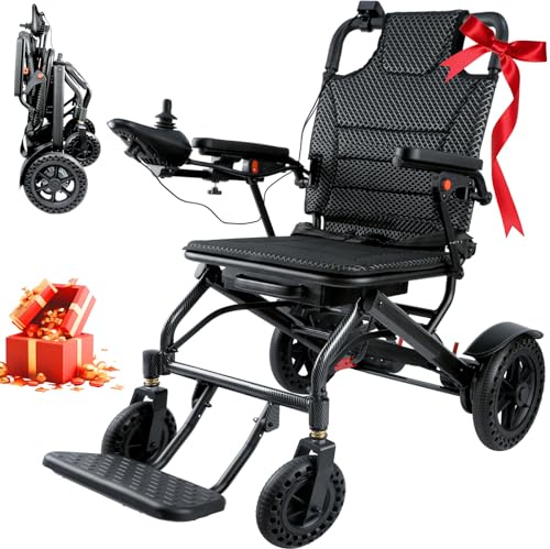 Sedile Elettrico Pieghevole, 170KG Capacità di Carico, Sedile Elettrico Pieghevole Leggero con Doppia Telecomando & Motore 500W & Frenata Elettromagnetica per Anziani, Litio fino a 17 km (Nero)