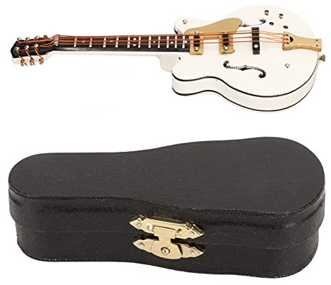 YUKOFE Broche de guitare en bois, Mini modèle d'instruments pour les amateurs de musique
