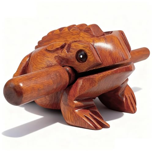 AYUMAL 4 Zoll Klangfrosch Instrument, Holz Percussion Instrumente