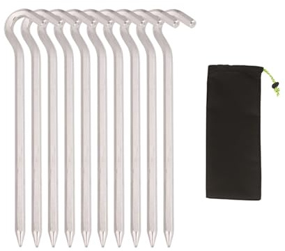 DFHINSC Tent Nails Aluminum Alloy Ground Nails Camping Rock Bottoms Ground Anchors Tent Accessory for Outdoor Camping Peg Outdoor Stakes Aluminum Stakes Anchors Accessories Gear