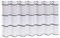 Scheibengardine mit Ösen Sophia weiß grau B/H: 140 x 53 cm modernes Ösenbistro