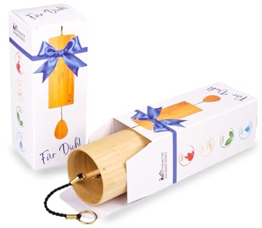 2er Spar Set Koshi Klangspiel aus Bambusfurnier mit Geschenkverpackung | Freie Auswahl aus Terra, Aria, Aqua, Ignis | Geschenkbox Windspiel Chimes