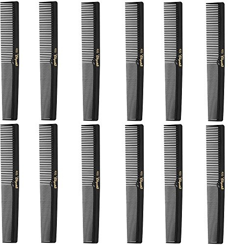 Krest Cleopatra 420 7 Flat Square Back Barber Hair Comb (12 Pack)